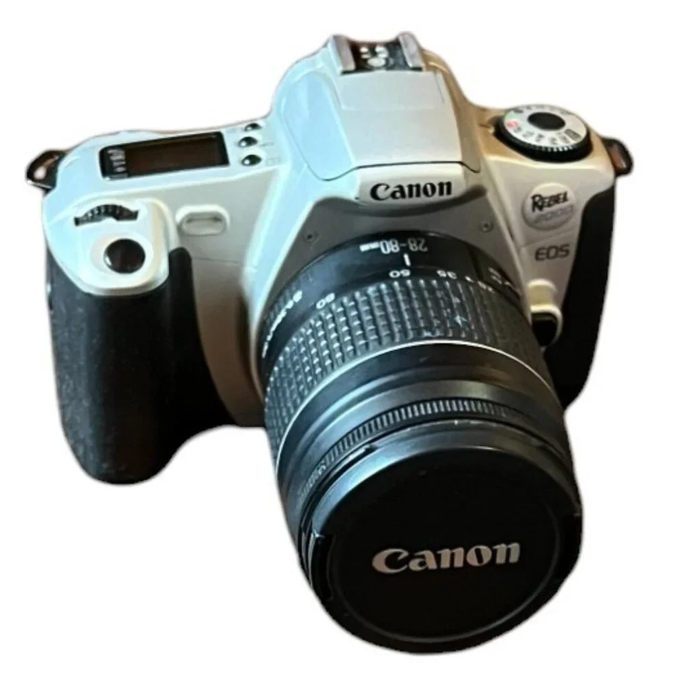Canon EOS Rebel 2000 35mm SLR Film Camera, 2 Lenses/Filters/Strap/Camera Bag